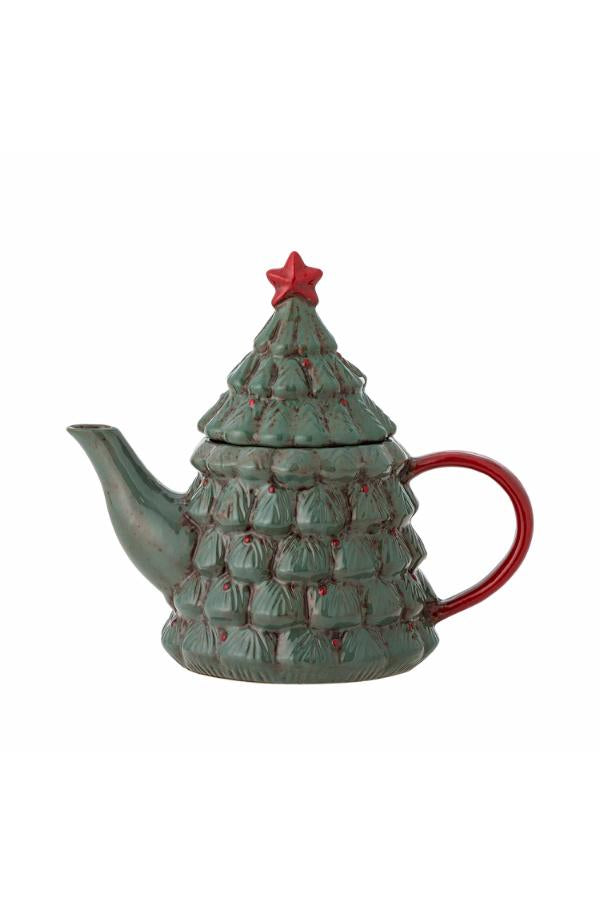 Bloomingville Elvion Teapot w/Teastrainer, Green, Stoneware