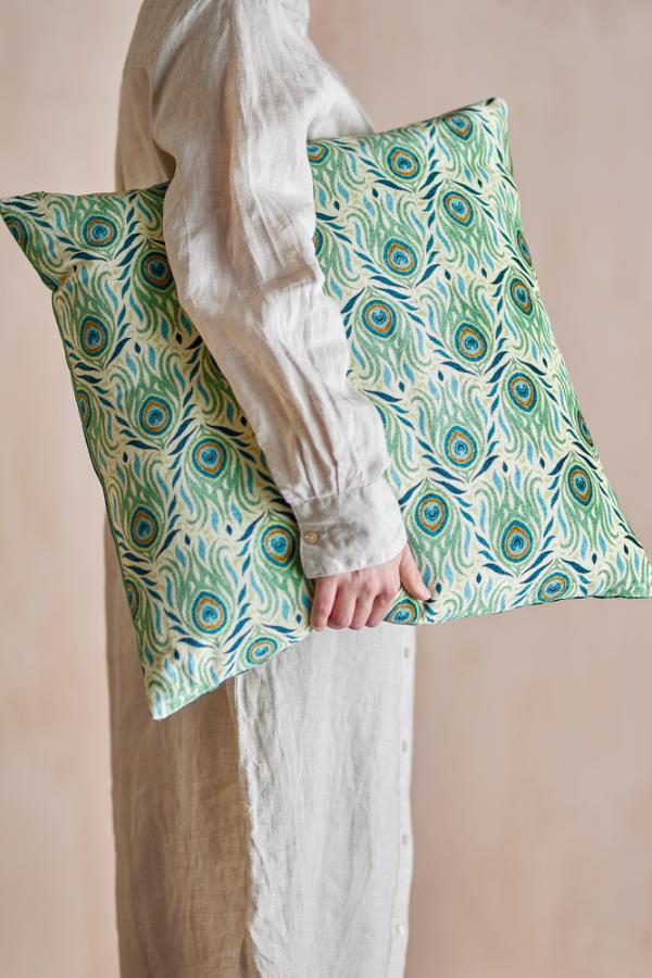 Creative Collection Adia Cushion, Green, Viscose