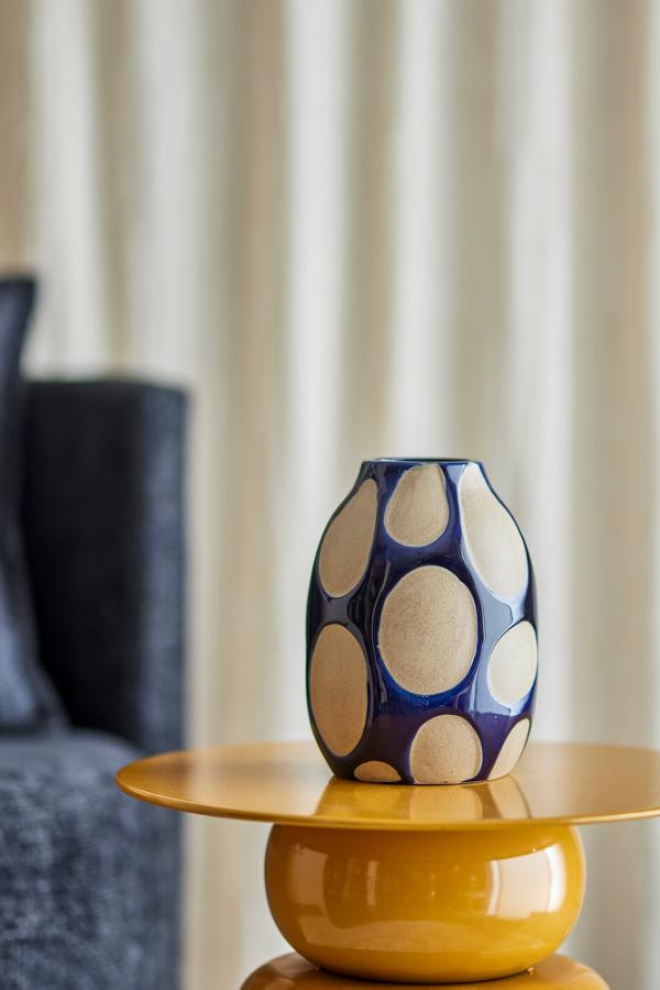 Bloomingville Bashir Vase, Blue, Stoneware