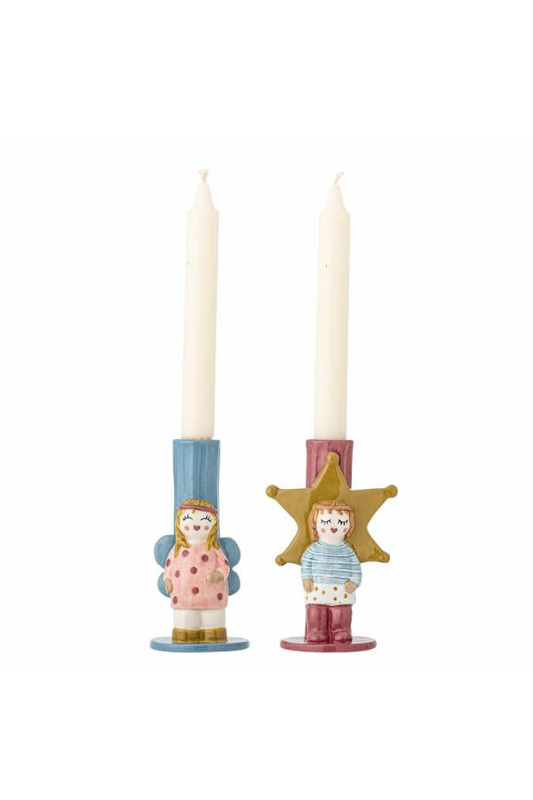 Bloomingville Bisby Candle Holder, Multi, Stoneware