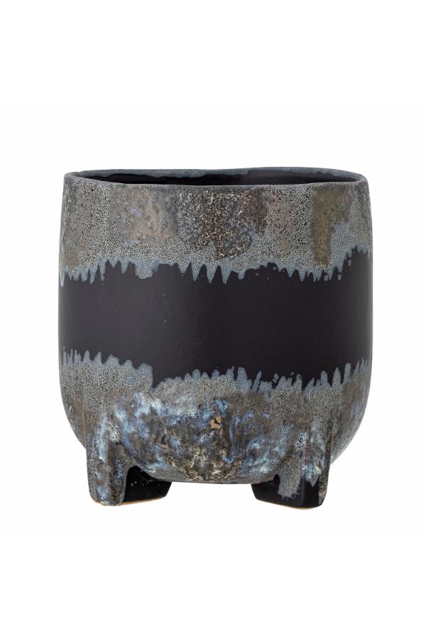 Bloomingville Nasru Flowerpot, Black, Stoneware