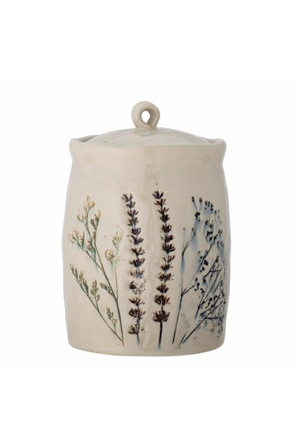 Bloomingville Bea Jar w/Lid, Nature, Stoneware