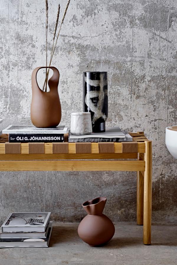 Bloomingville Vefa Vase, Black, Terracotta