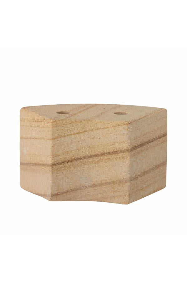 Bloomingville Florida Candle Holder, Nature, Sandstone