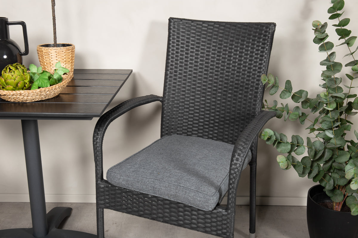 Venture Design Venture Home Colorado & Anna Cafébord 70x70 + Matstolar Svart