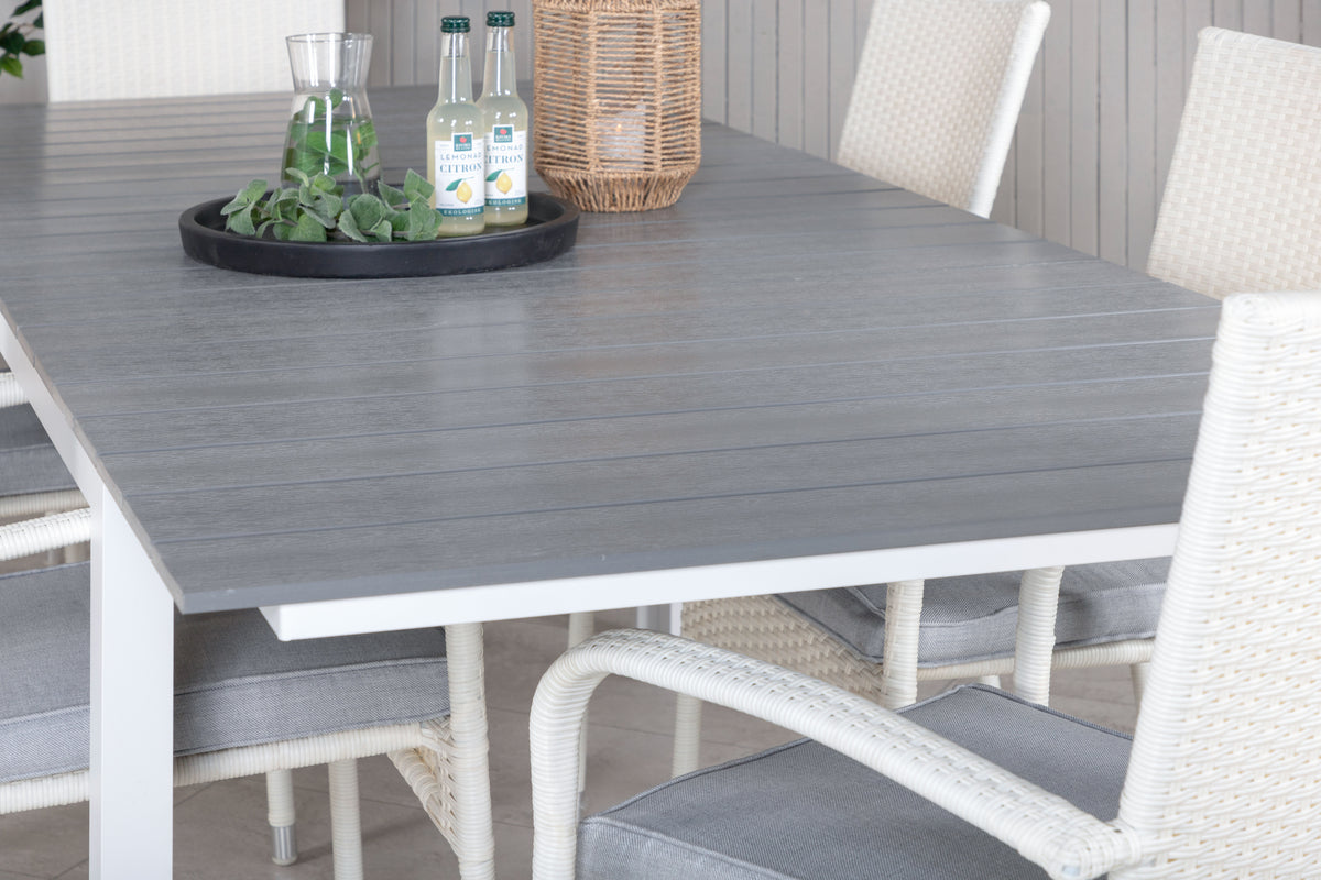 Venture Design Levels & Anna Matbord 160x100x75 + Matstolar Vit