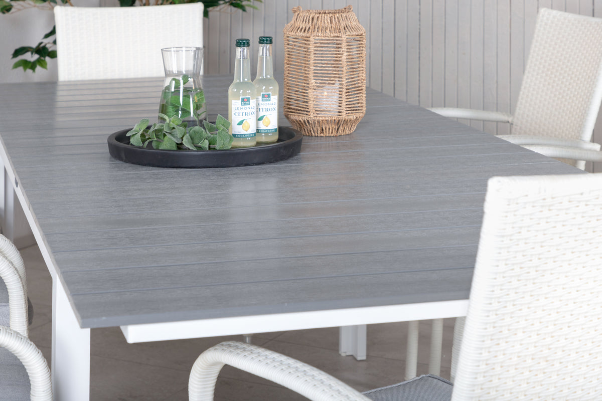 Venture Design Levels & Anna Matbord 160x100x75 + Matstolar Vit