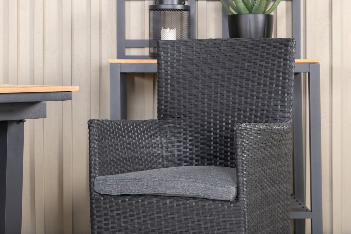 Venture Design Mexico & Malin Matbord 90x180/240 + Matstolar Svart