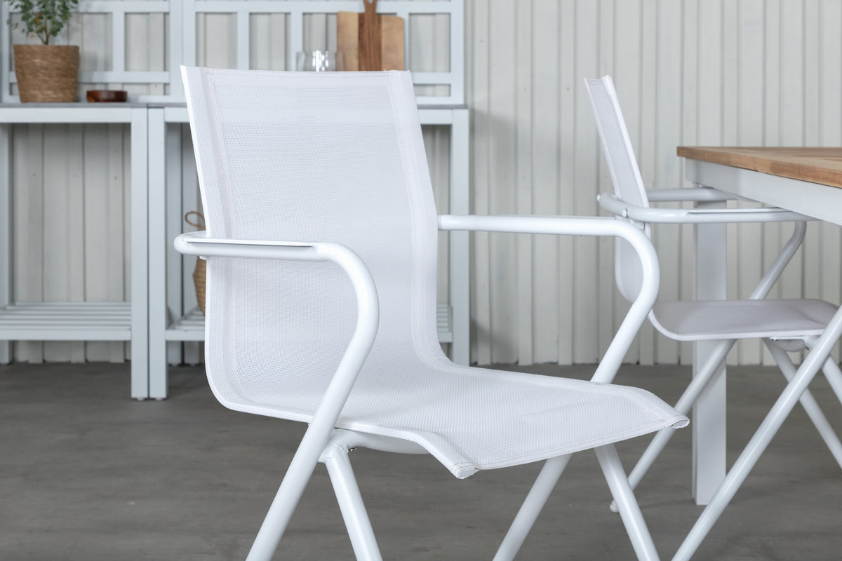 Venture Design Alina & Panama Matstolar Vit + Rektangulära Matbord 160x90x75 Vit