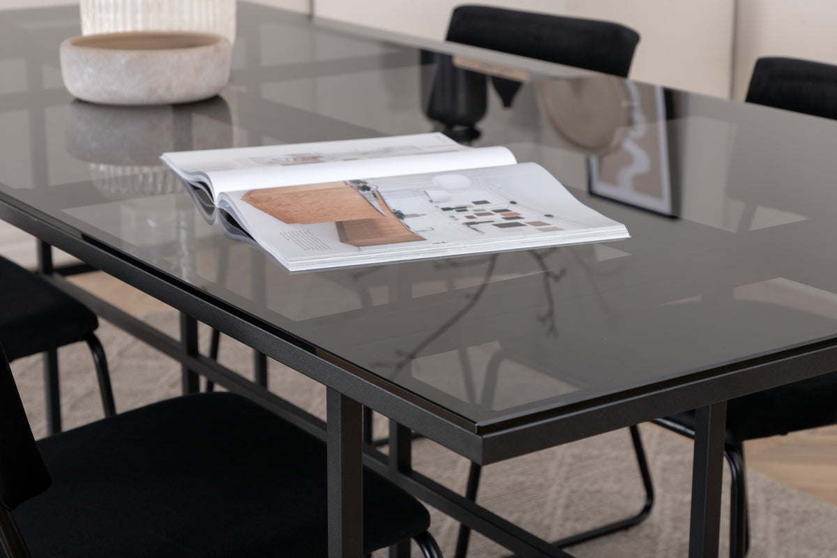 Venture Design Kenth & Leif Matstolar Svart + Matbord 90x200