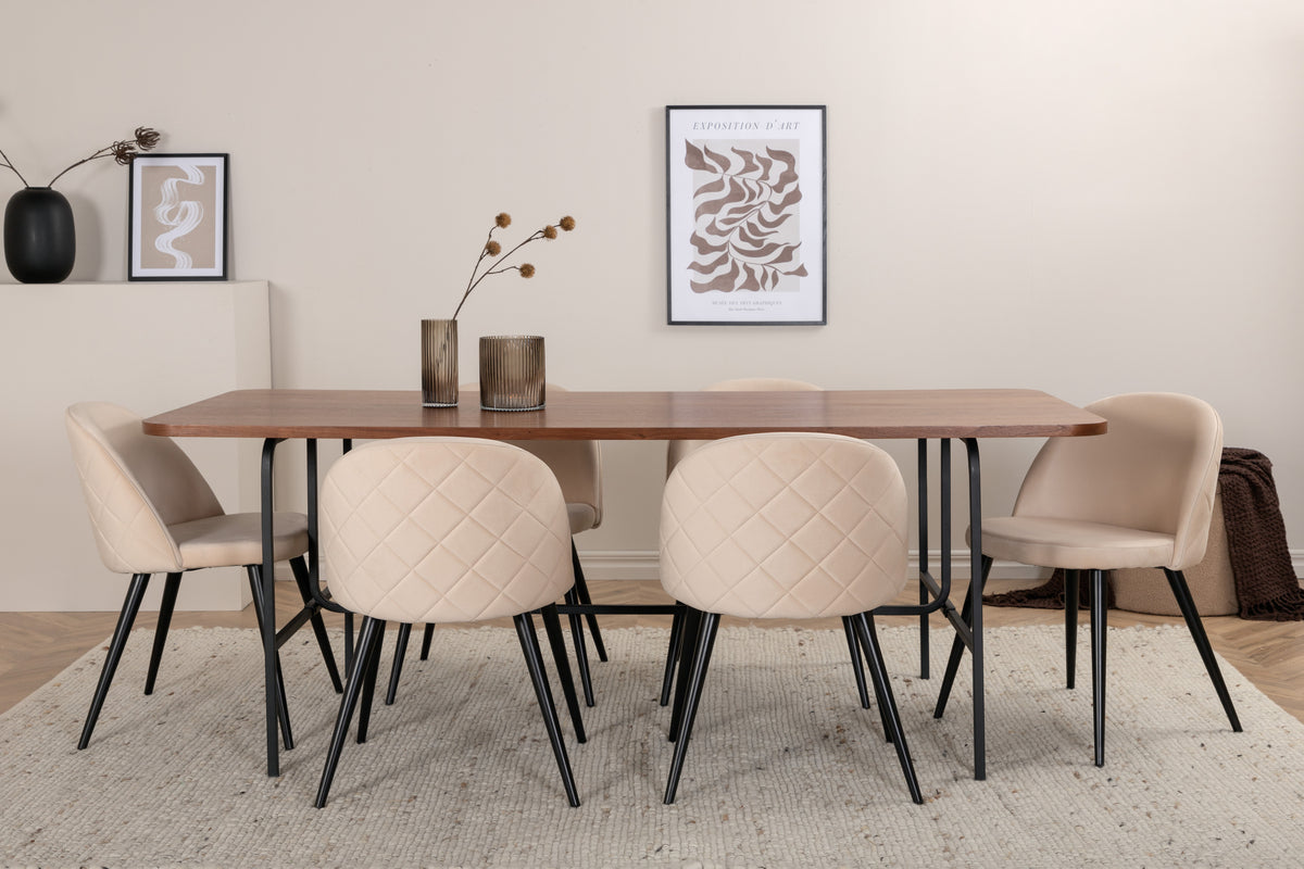 Venture Design Uno, Velvet Rektangulära Matgrupper