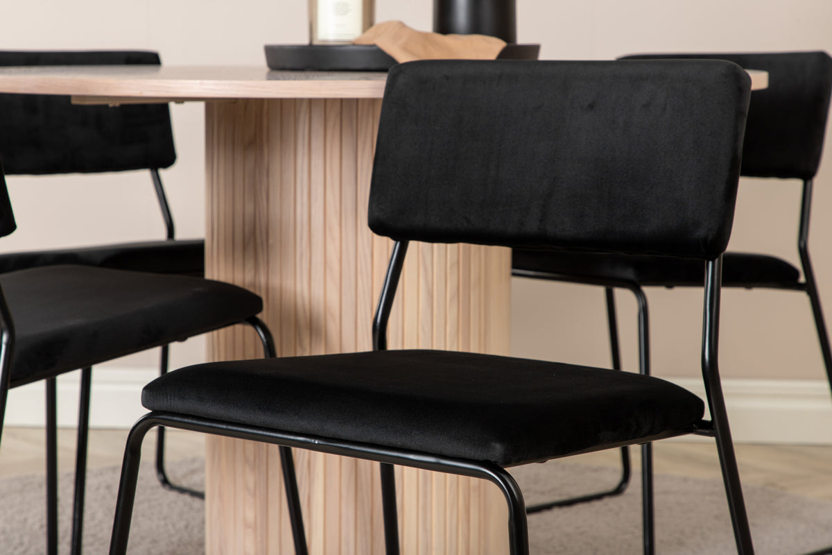 Venture Design Kenth & Bianca Matstolar Svart + Matbord ⌀110