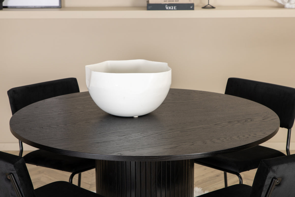 Venture Design Kenth & Bianca Matstolar Svart + Matbord ⌀110