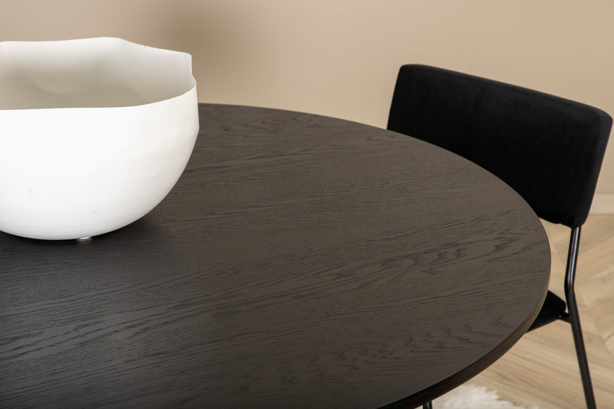 Venture Design Kenth & Bianca Matstolar Svart + Matbord ⌀110