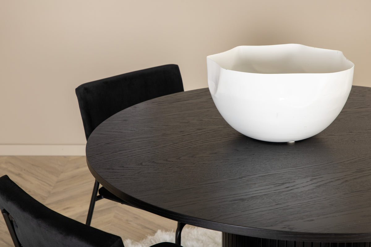 Venture Design Kenth & Bianca Matstolar Svart + Matbord ⌀110