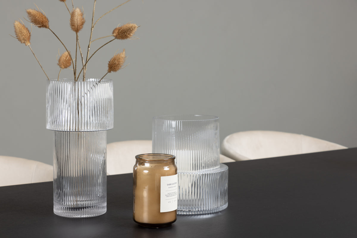 Venture Design Berit & Vail Matstolar Beige + Rektangulära Matbord 200 x 100 Svart