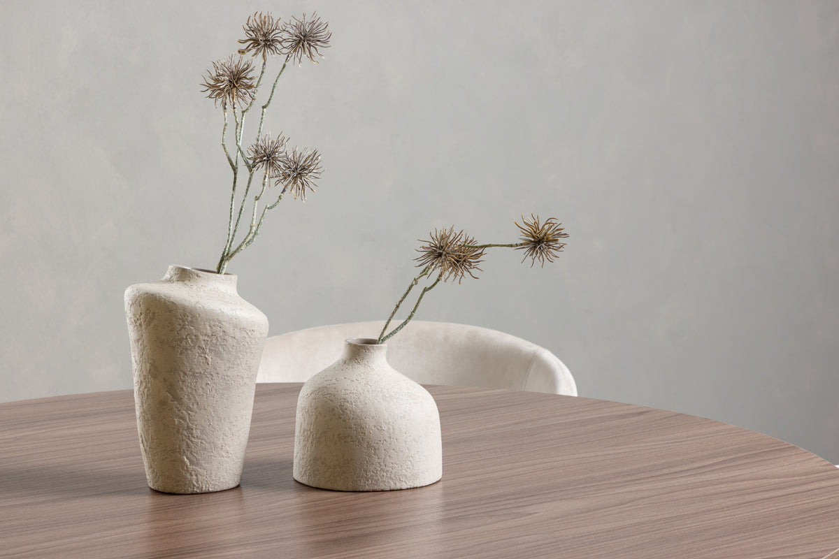 Venture Design Berit & Durango Matstolar Beige + Runda Matbord ⌀120 Valnöt