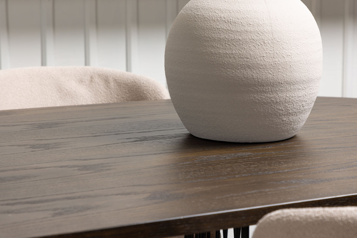 Venture Design Modesto & Stone Matstolar 2-pack Beige + Ovala Matbord 220 x 100 Mocka