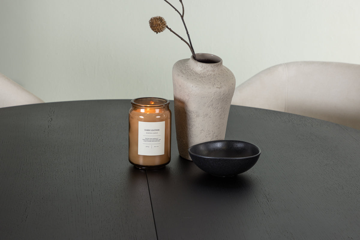 Venture Design Day & Matilda Matstolar 2-pack Off-white + Runda Matbord ⌀130 Svart