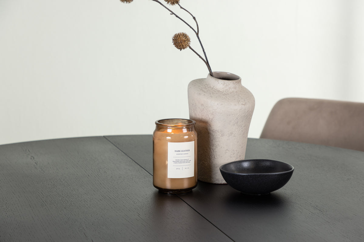 Venture Design Night & Matilda Matstolar 2-pack Beige + Runda Matbord ⌀130 Svart