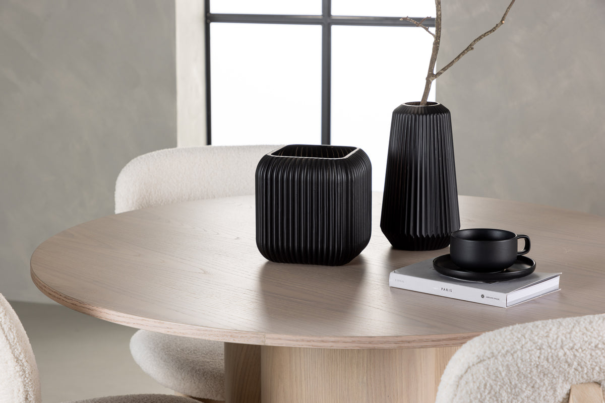 Venture Design Olivia & Sia Matbord ⌀110 + Matstolar Vit