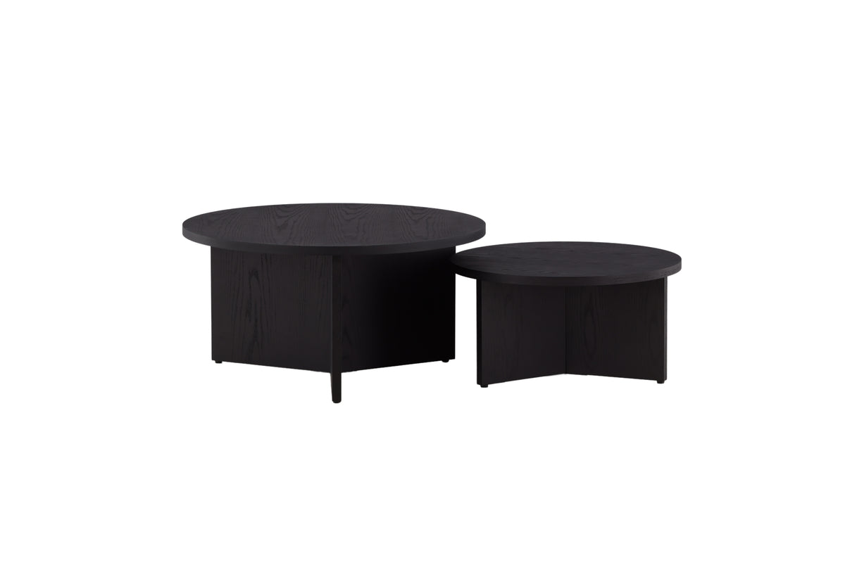 Venture Design Saltö Soffbord ⌀85 Svart + Soffbord ⌀65 Svart
