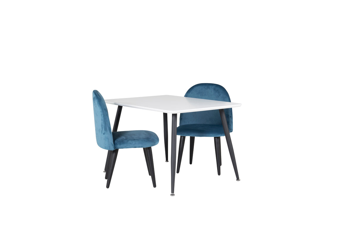 Venture Design Velvet & Polar Barnstolar Blå + Barnbord 50 x 80 x 60