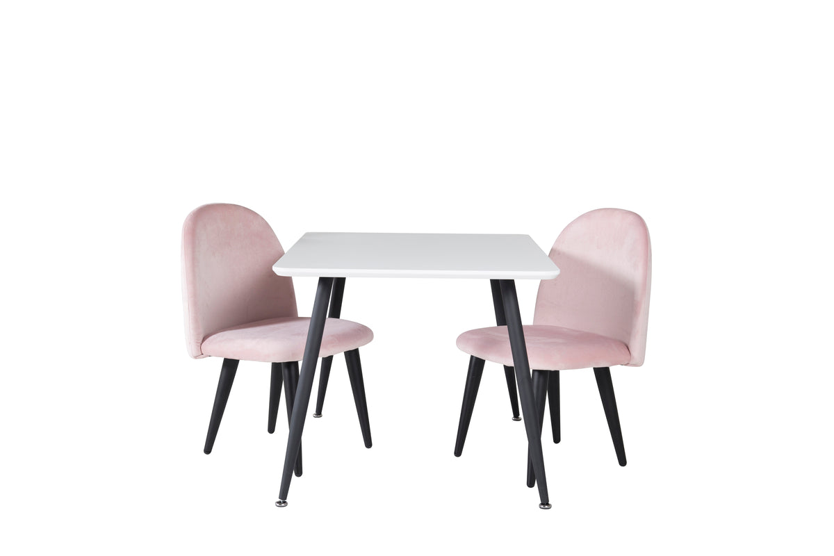 Venture Design Velvet & Polar Barnstolar Rosa + Barnbord 50 x 80 x 60