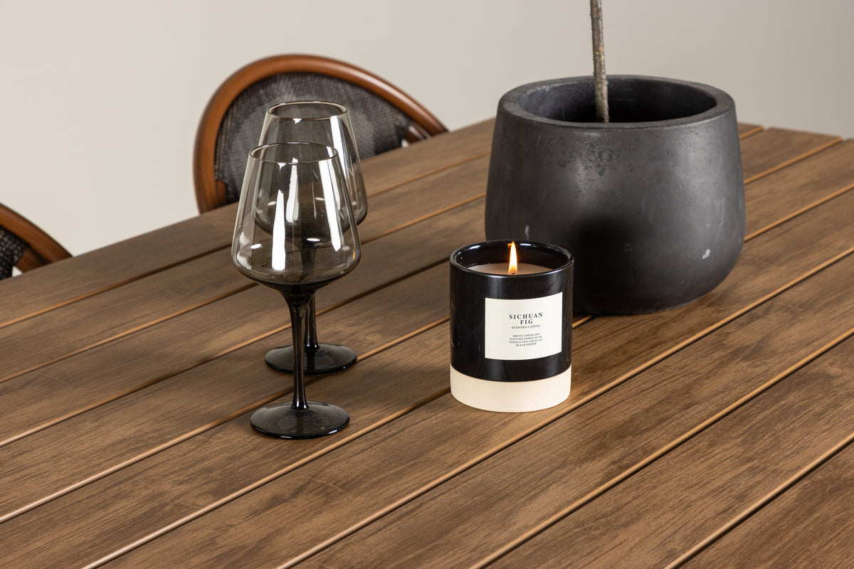 Venture Design Garcia & Guarda Rektangulära Matbord 100 x 200 Svart + Caféstolar 2-pack Svart