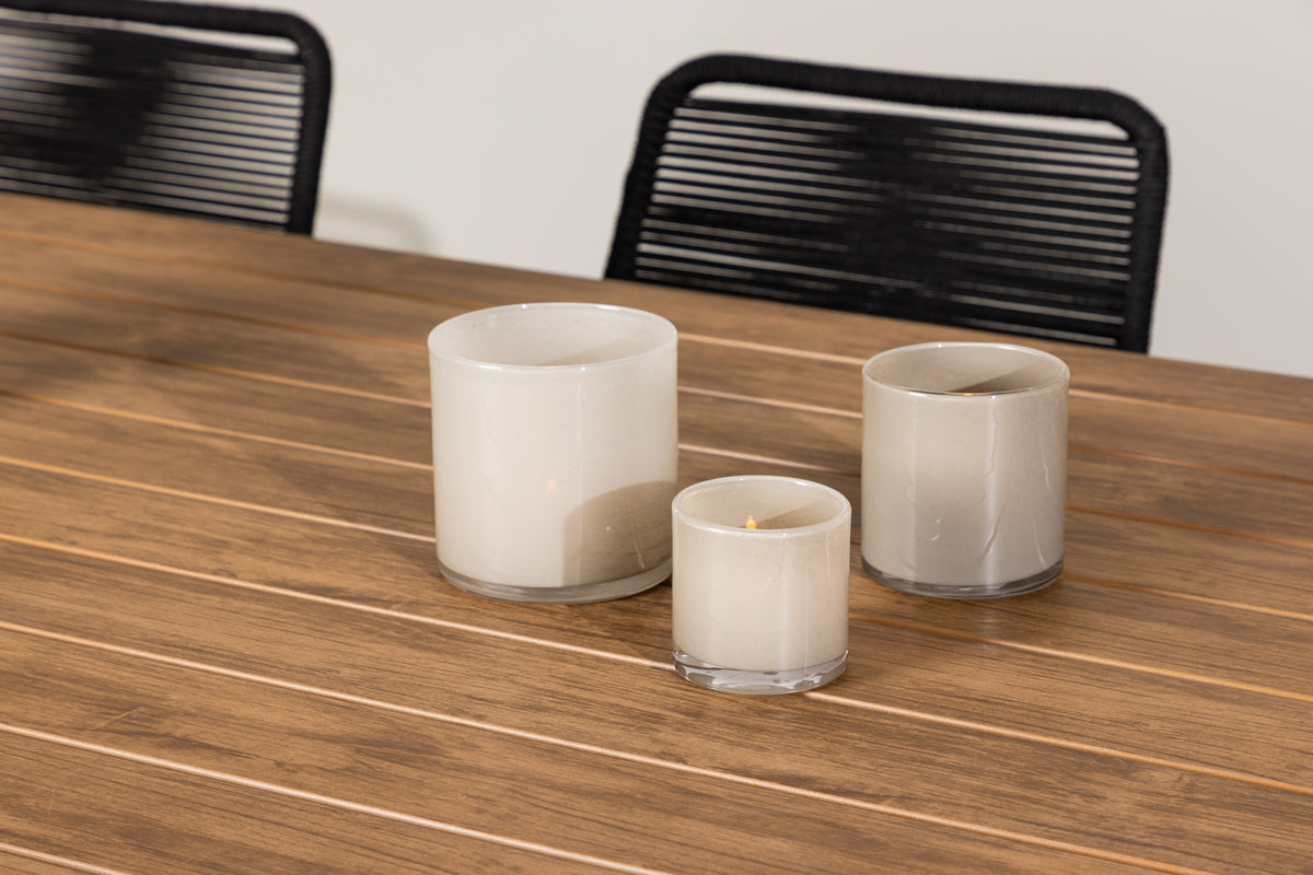 Venture Design Lindos & Garcia Matstolar 2-pack Svart + Rektangulära Matbord 100 x 200 Svart