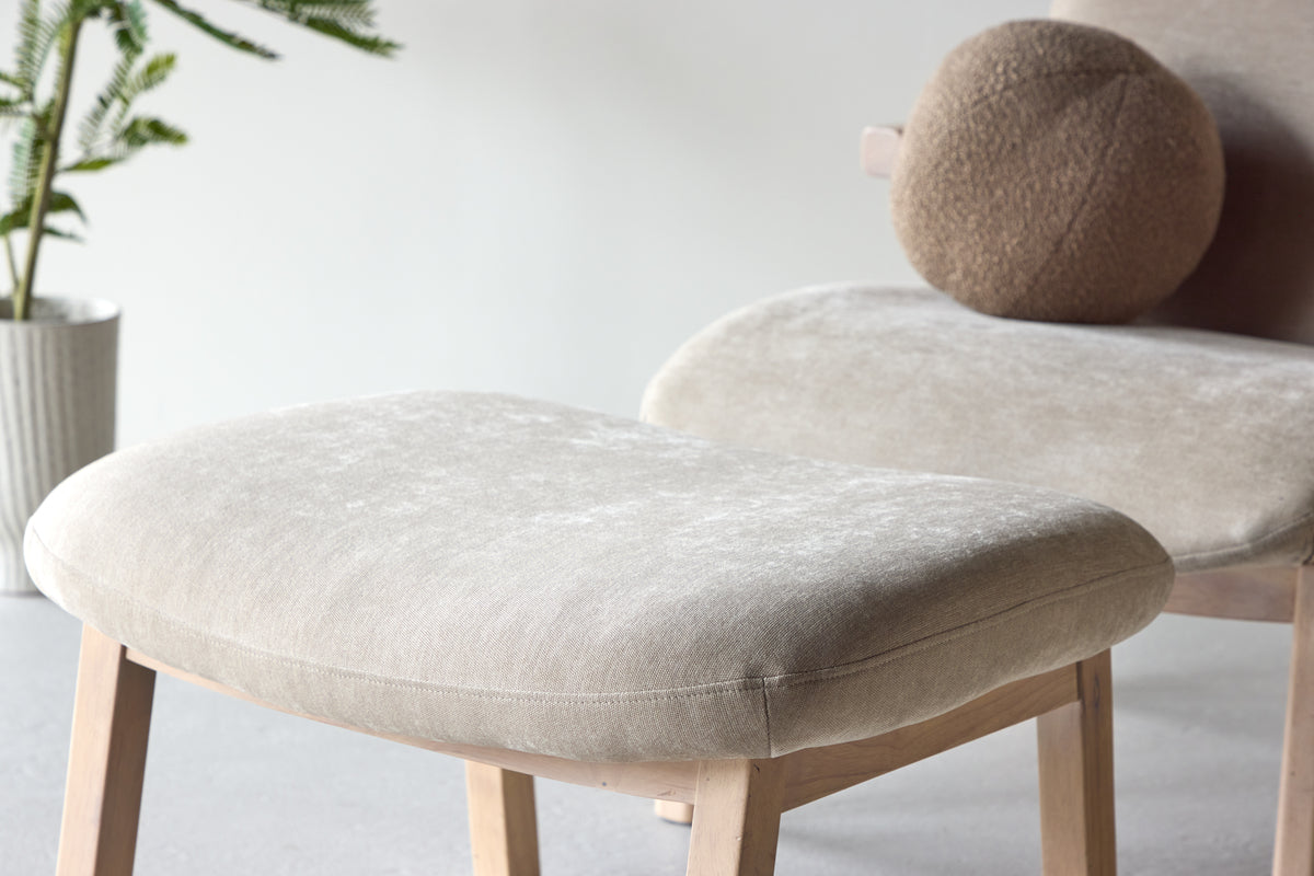 Venture Design Rile Ottoman 60 x 42 x 70 Beige + Fåtöljer Beige