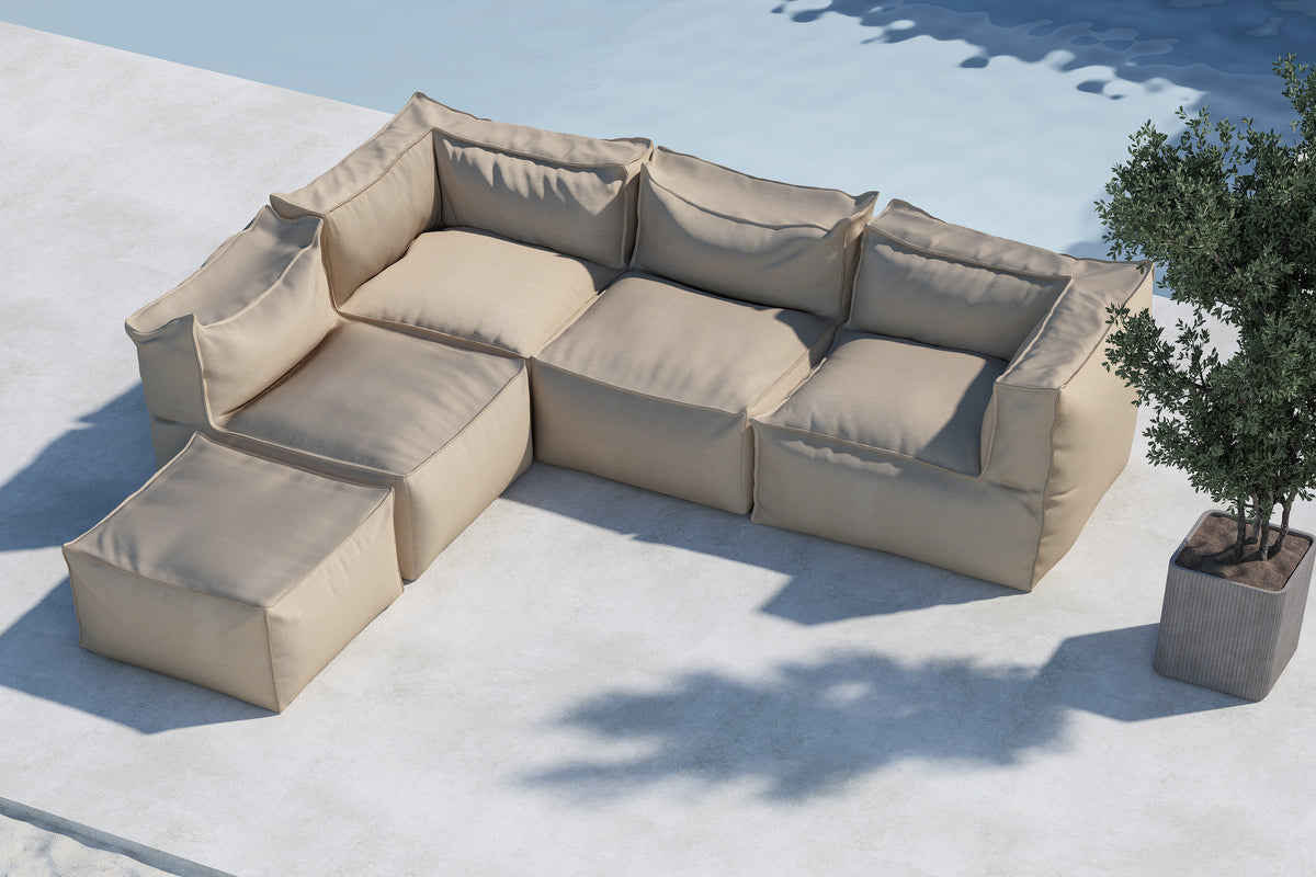 Venture Design Rambo Loungefåtöljer Beige + Loungefåtöljer Beige + Loungefåtöljer Beige