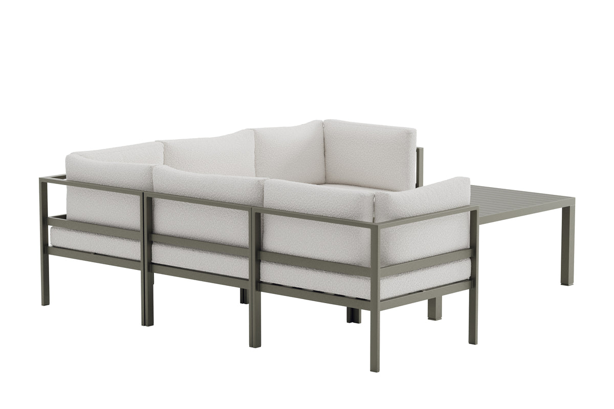 Venture Design Copacabana Soffmoduler Brun + Soffmoduler Brun + Soffbord 120 x 70 Brun