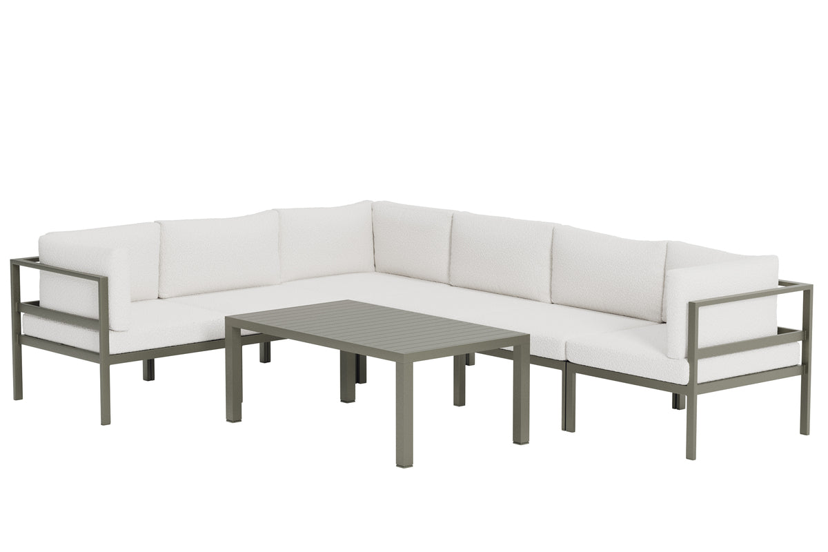 Venture Design Copacabana Soffmoduler Brun + Soffmoduler Brun + Soffbord 120 x 70 Brun