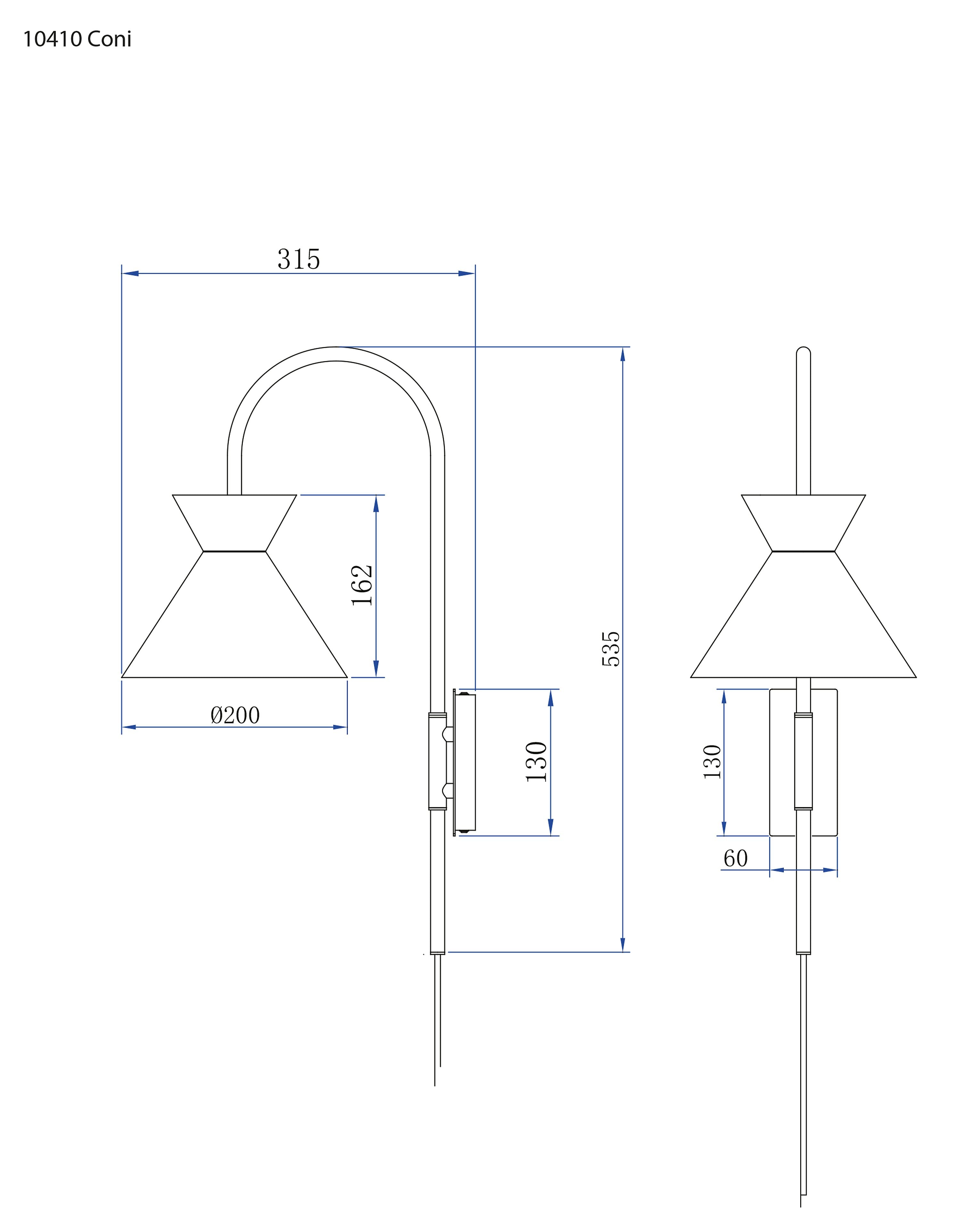Aneta Home CONI vägglampa