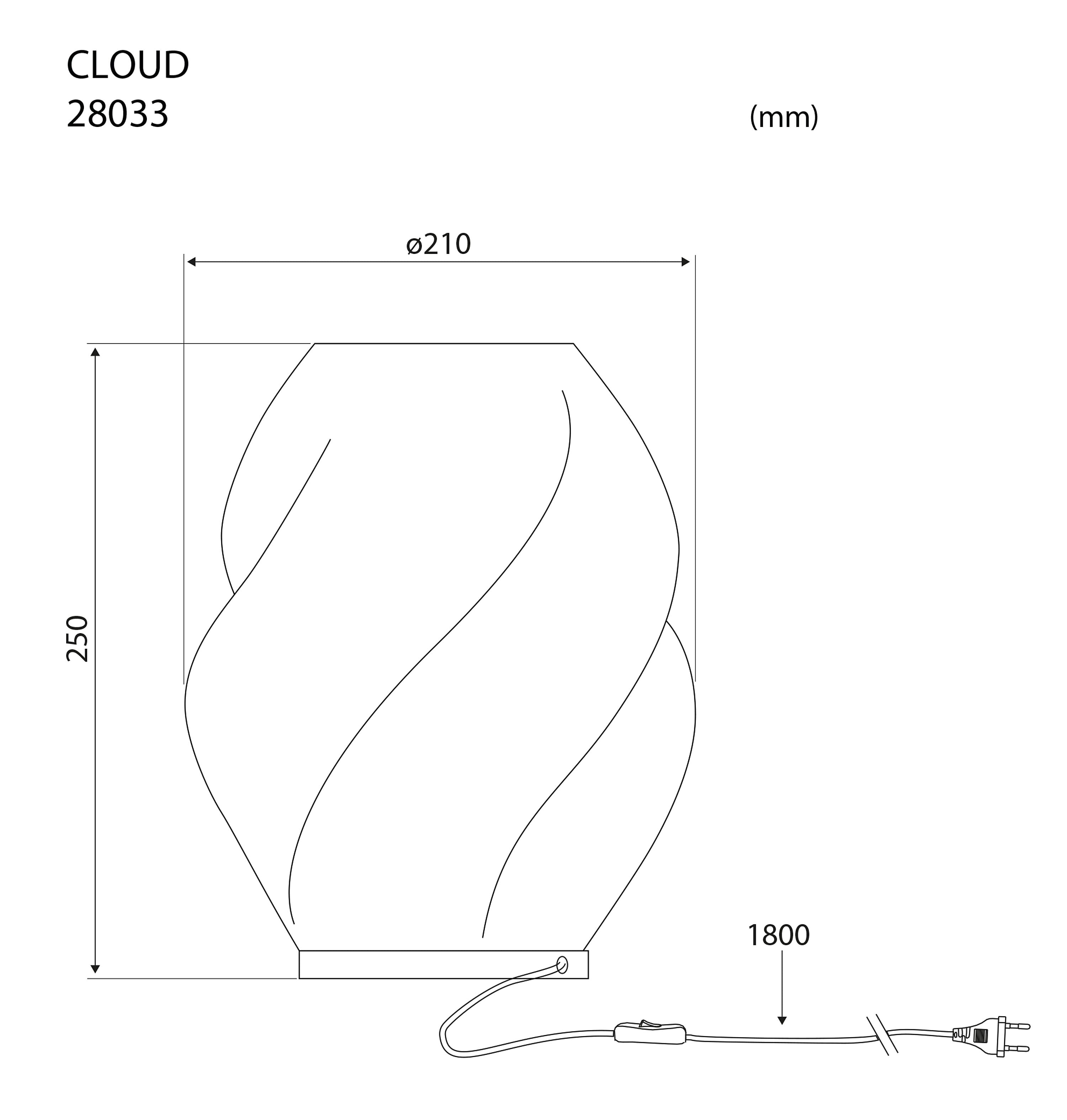 Aneta Home CLOUD bordslampa