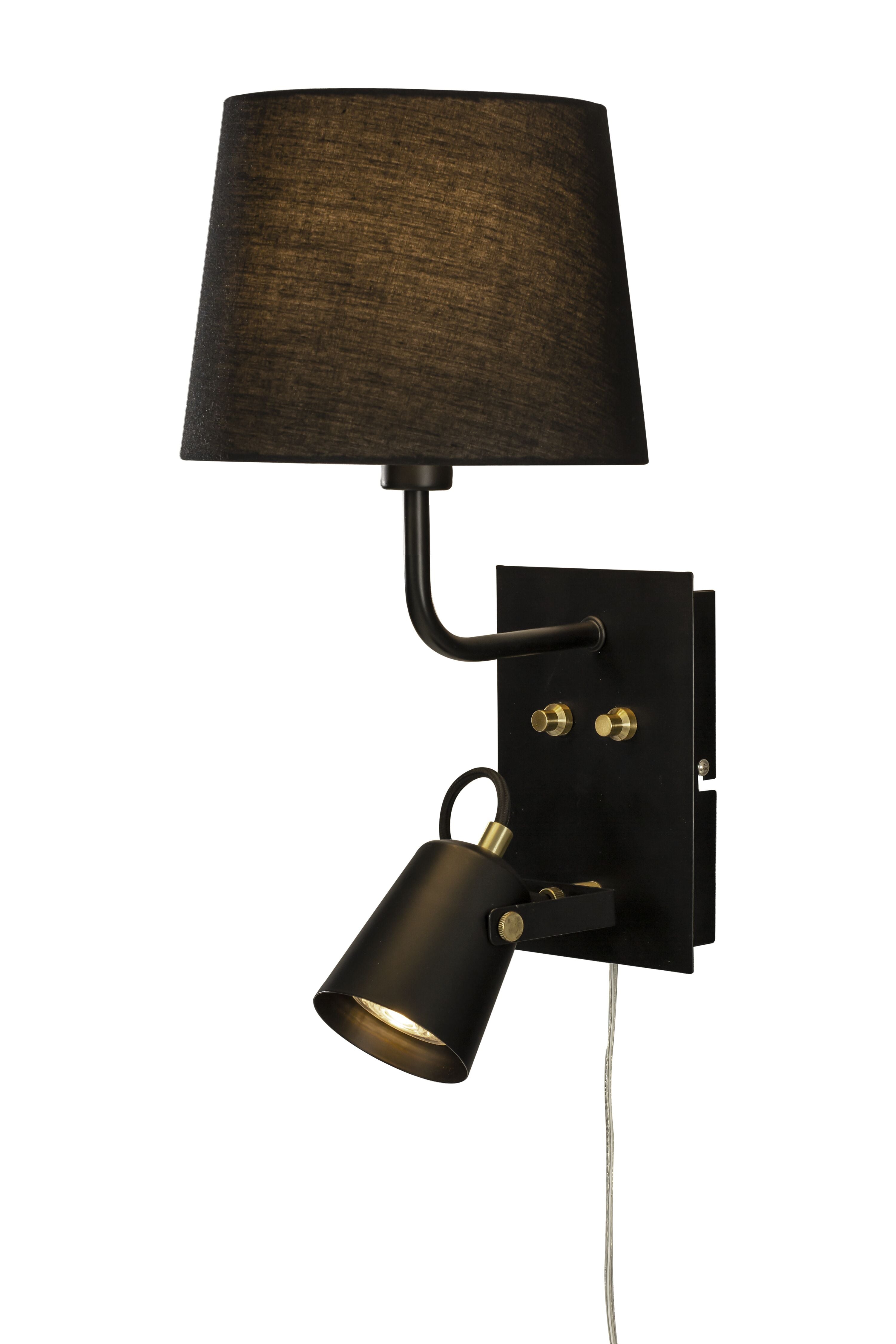Aneta Home Metz vägglampa med textilskärm