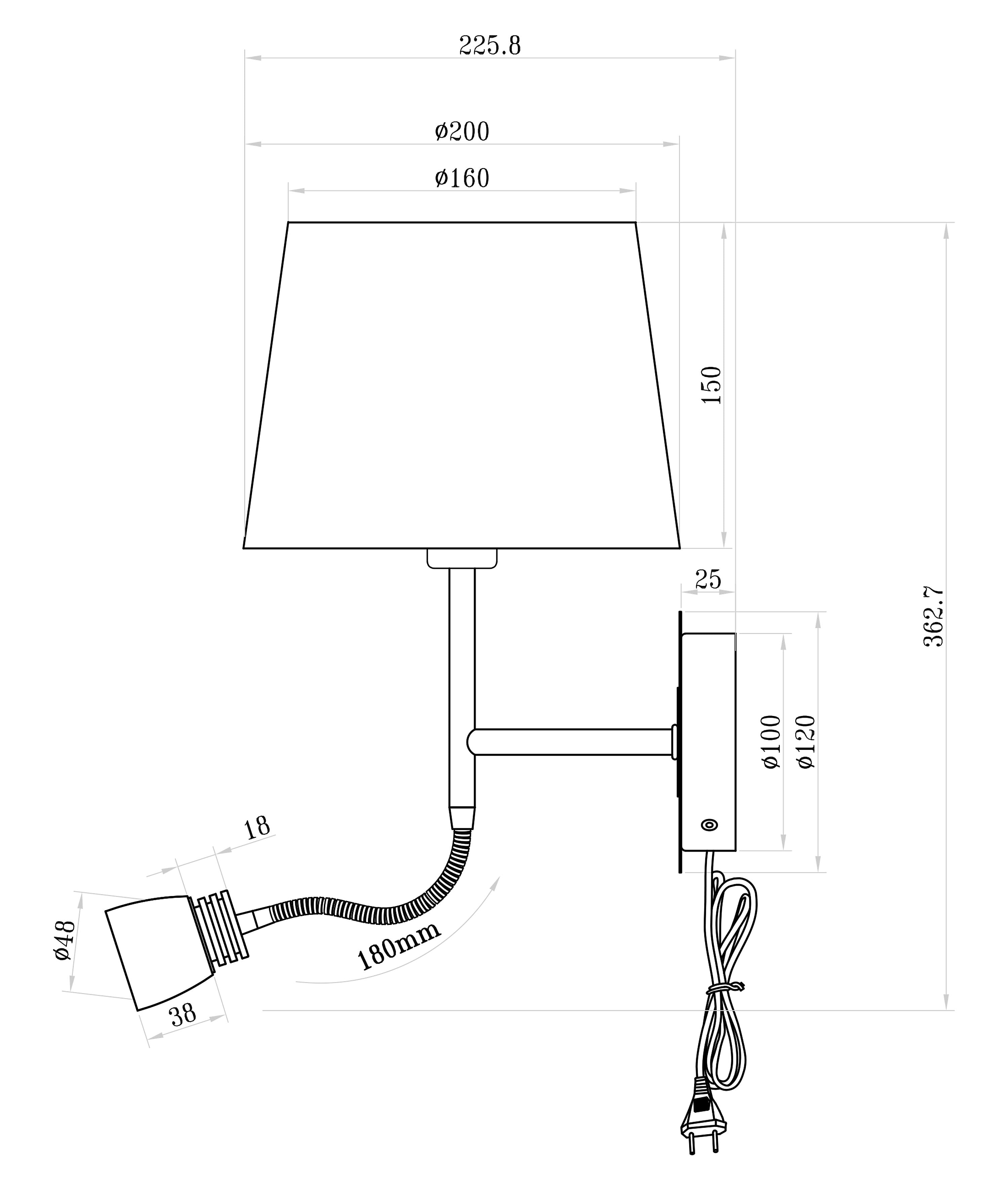 Aneta Home EKETORP vägglampa