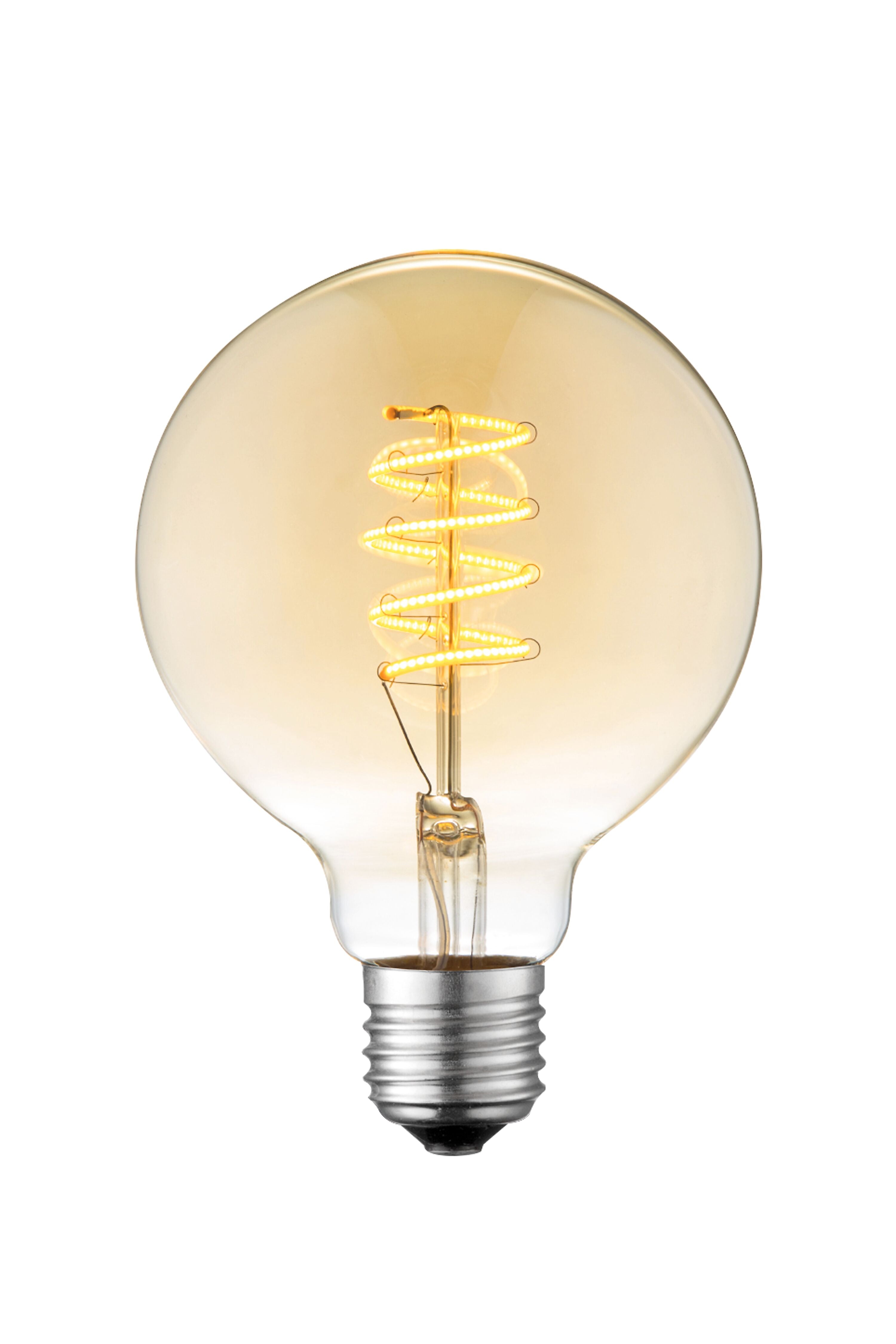 Aneta Home Glob G95 6W LED spiral dimbar 1800K, amber