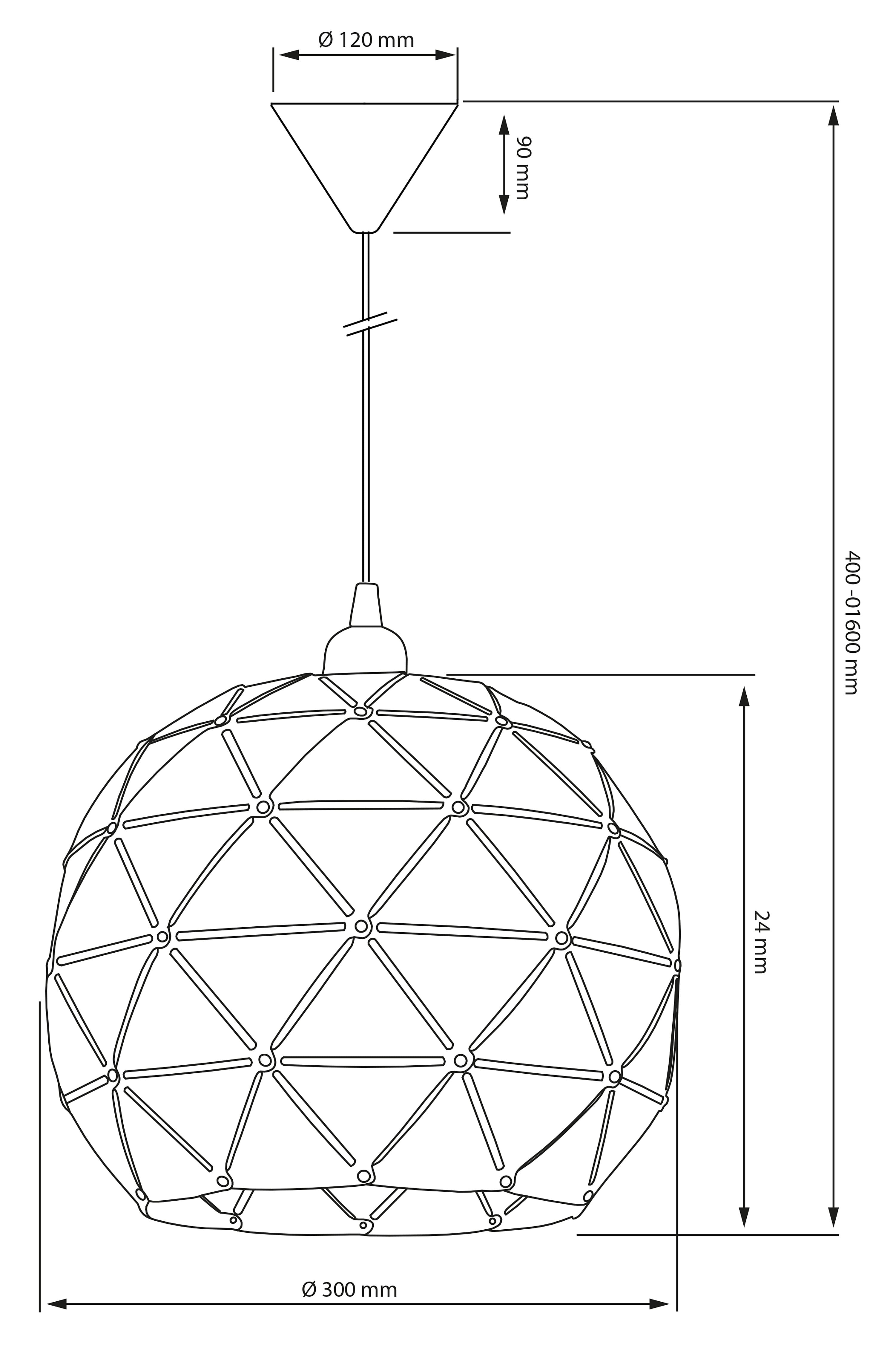 Aneta Home LATTICE taklampa Ø30 cm