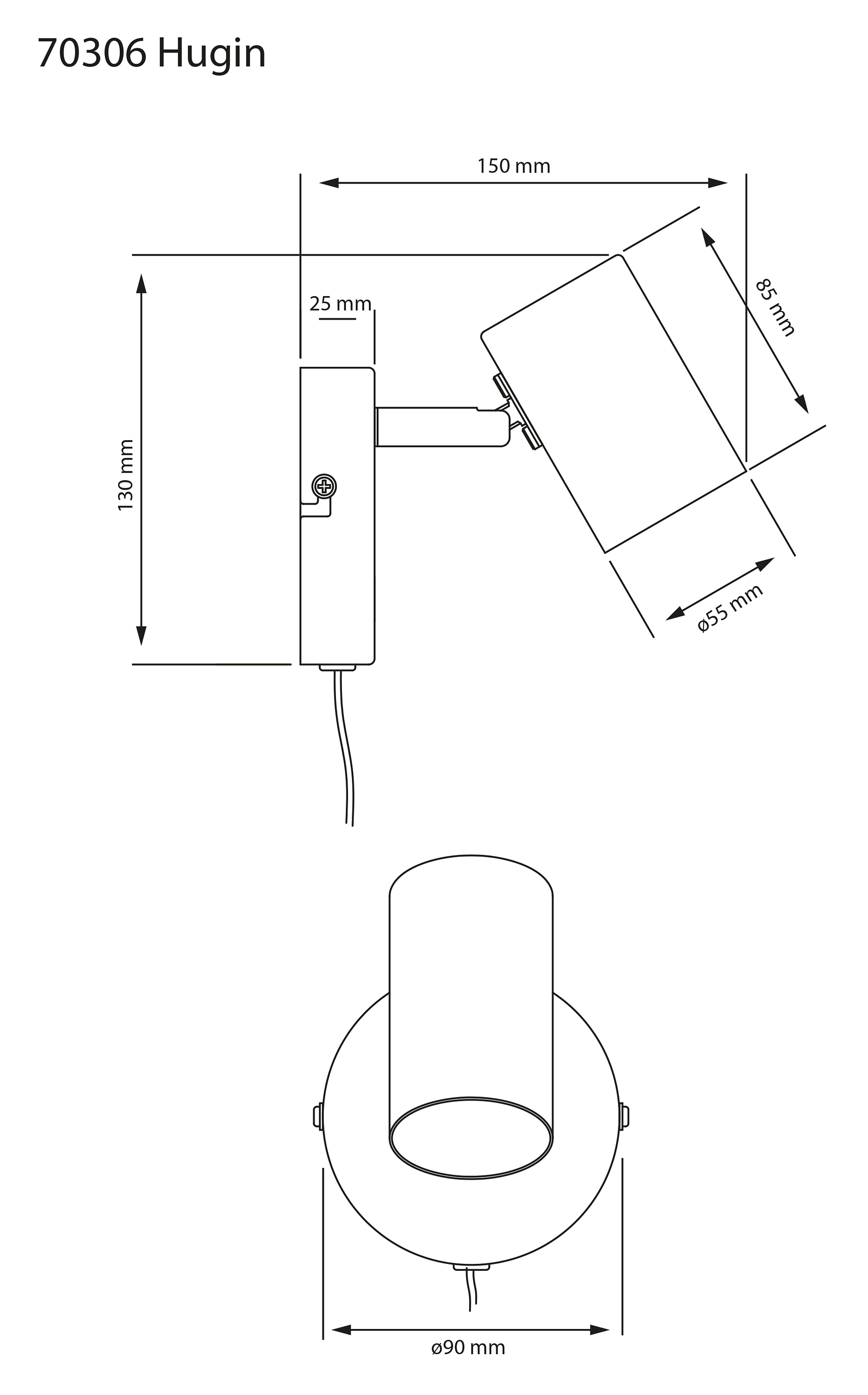 Aneta Home HUGIN vägglampa