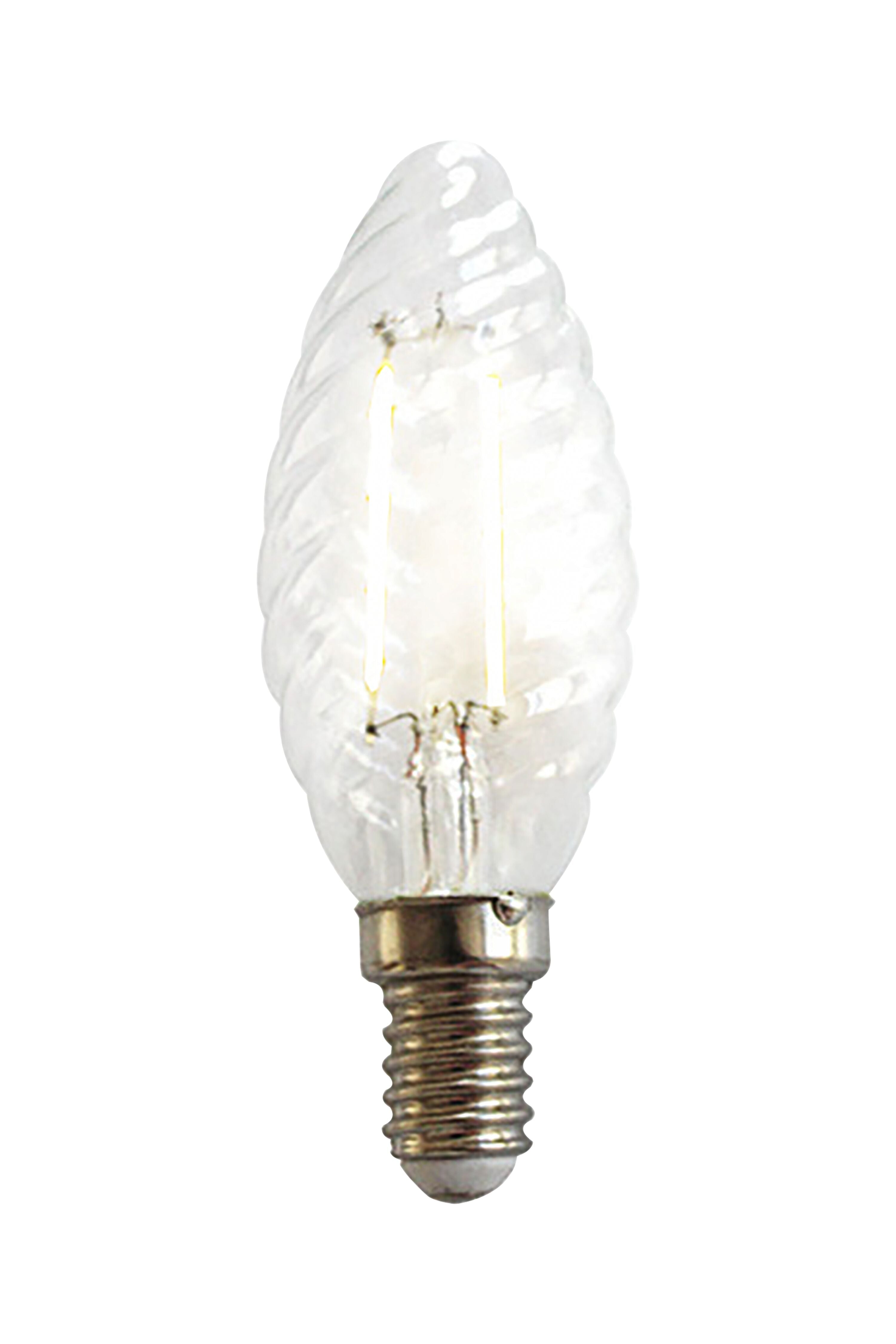 Aneta Home Kronljus E14 vriden 2W LED filament 2700K, klar