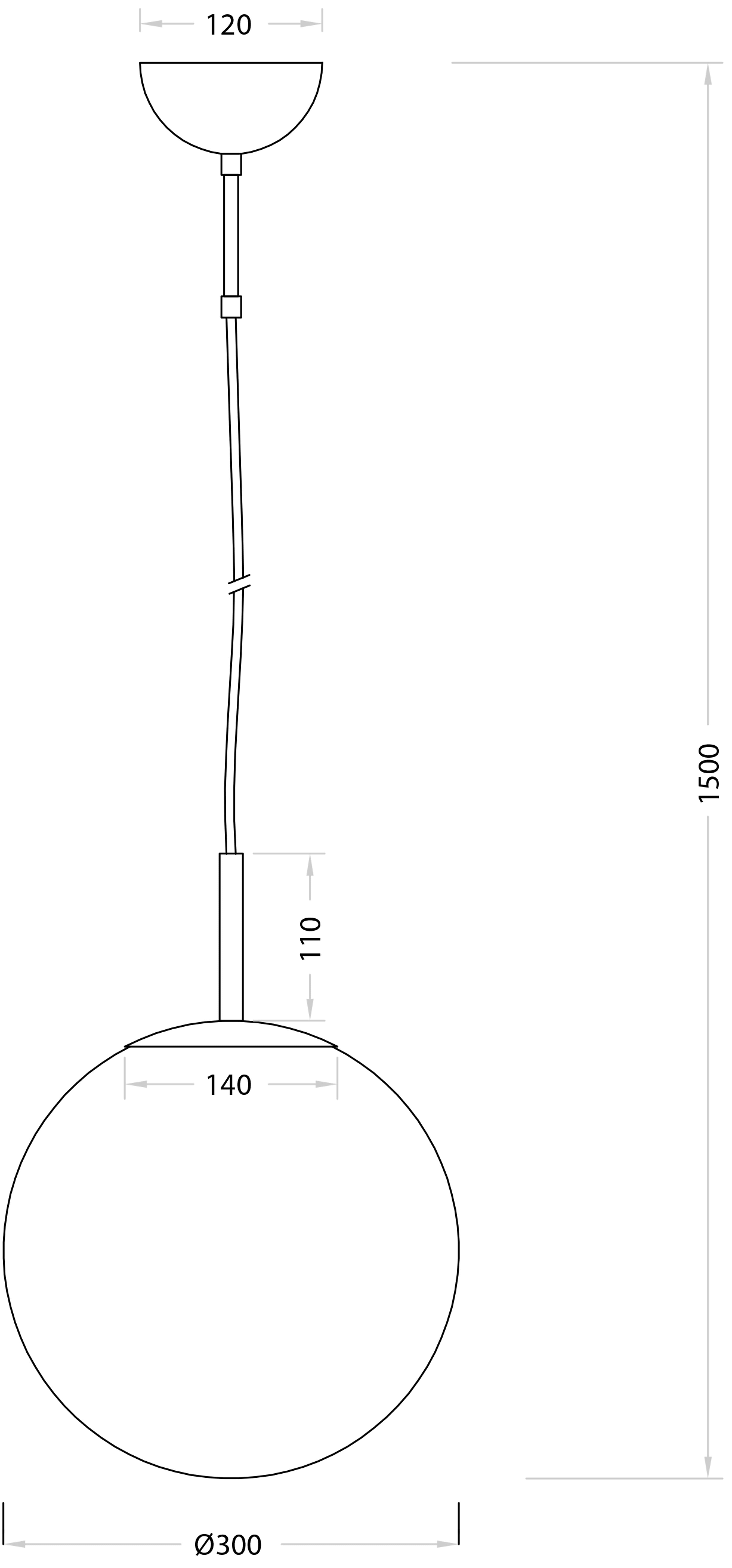 Aneta Home OPAL taklampa Ø30