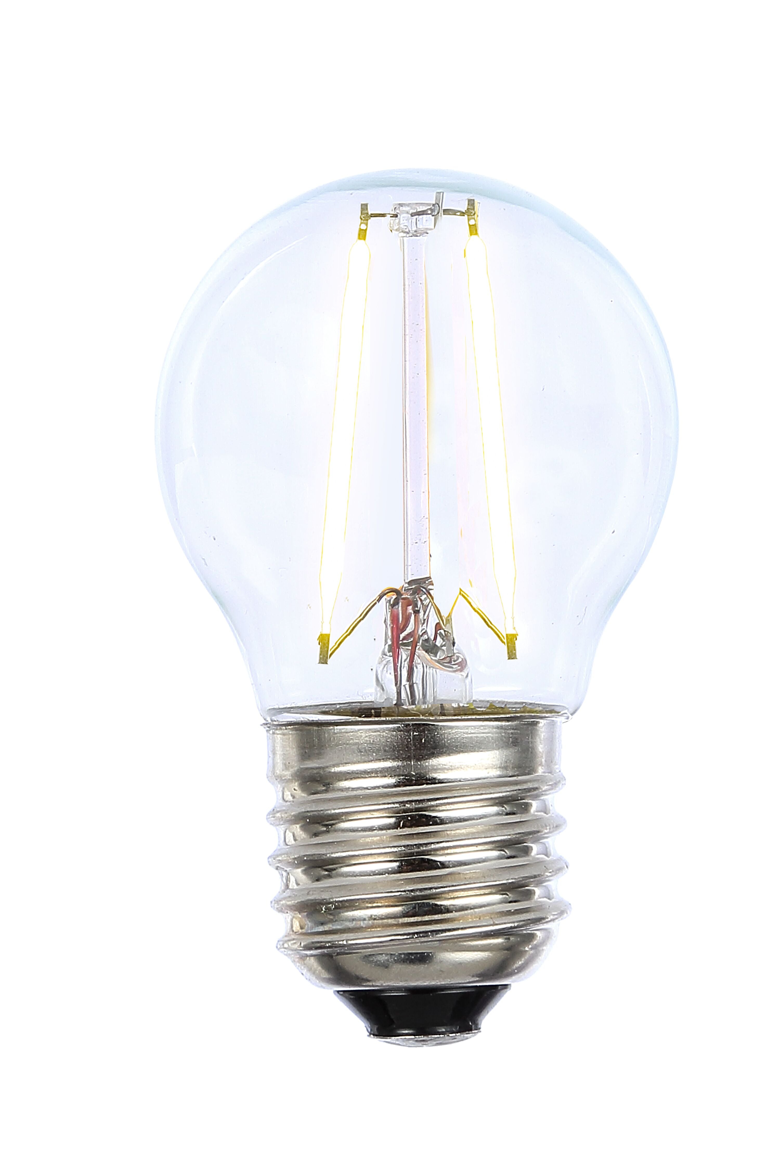 Aneta Home Klotlampa E27 2W LED filament 2700K, klar