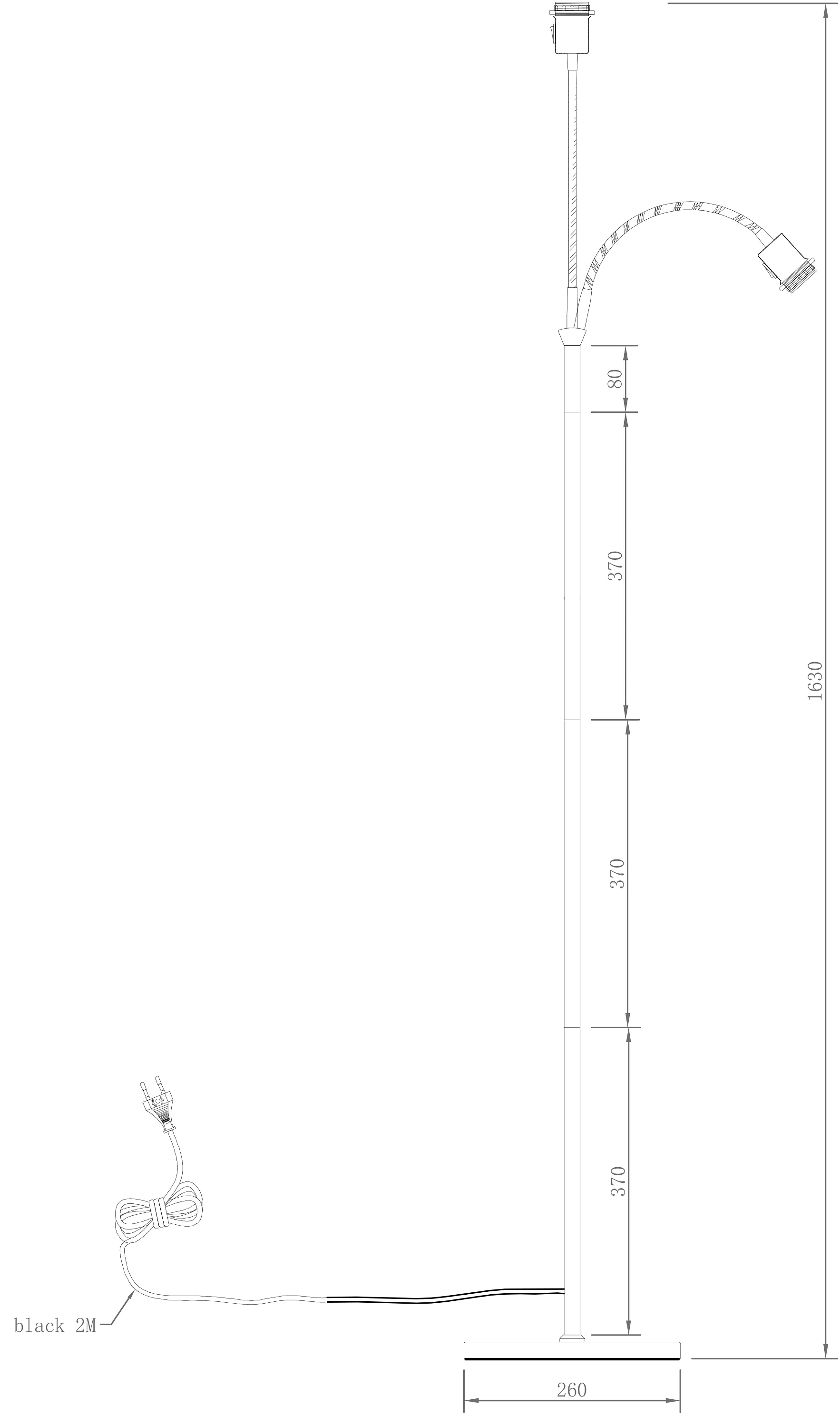Aneta Home LJUSDAL golvlampa 2-arm inkl. skärm
