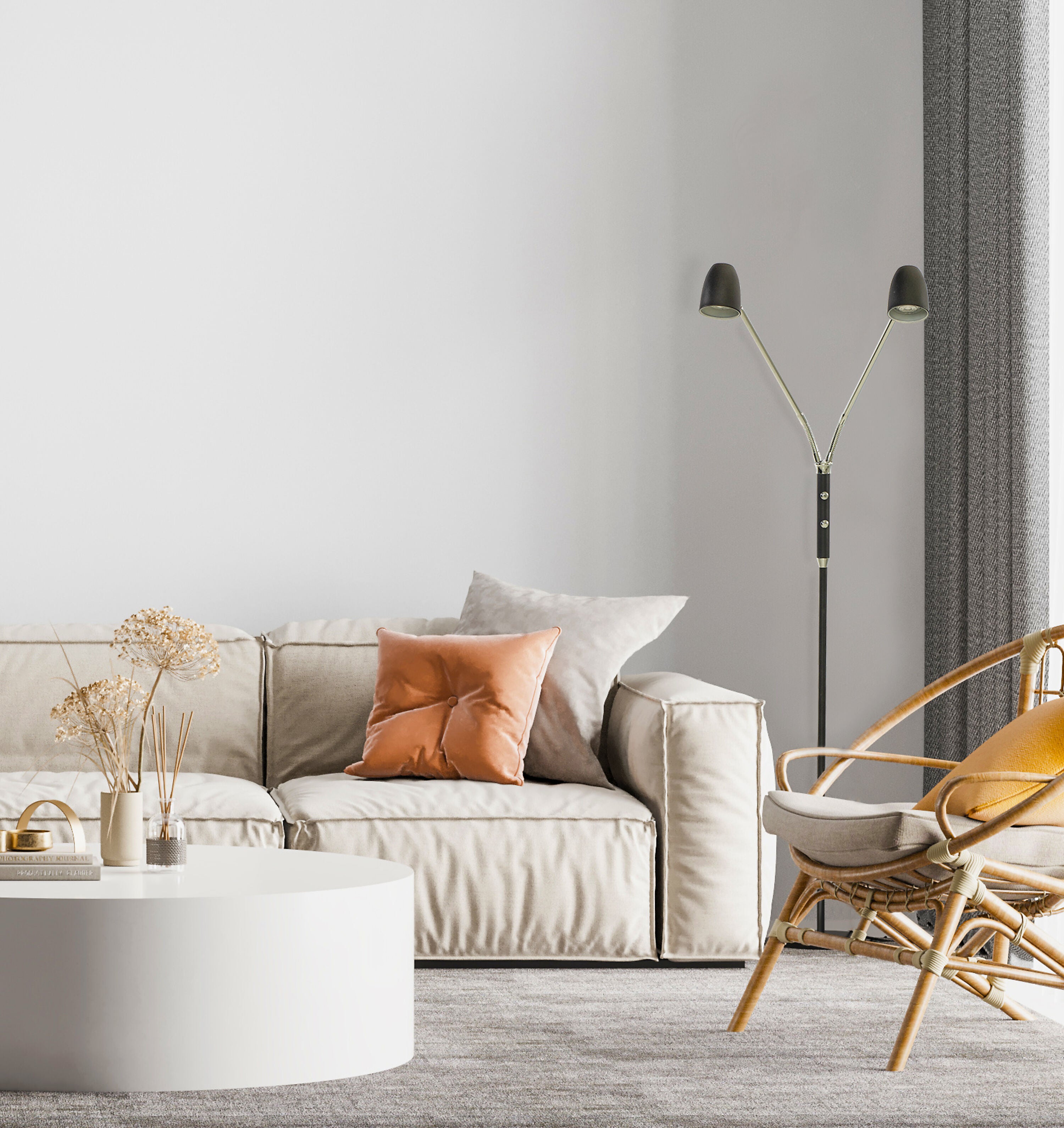 Aneta Home SANDNES golvlampa dubbel