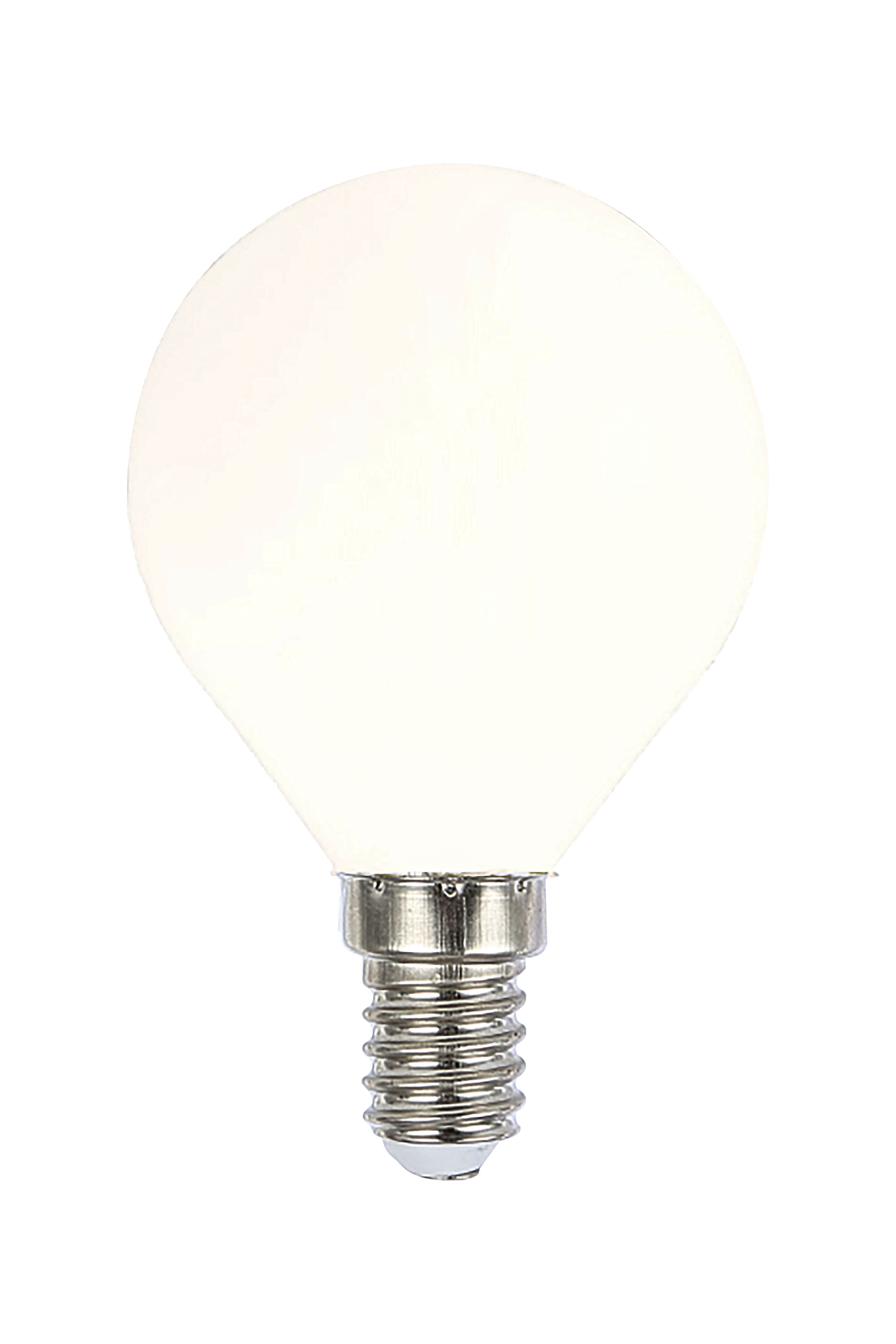 Aneta Home Klotlampa E14 4W LED filament dimbar 2700K, vit